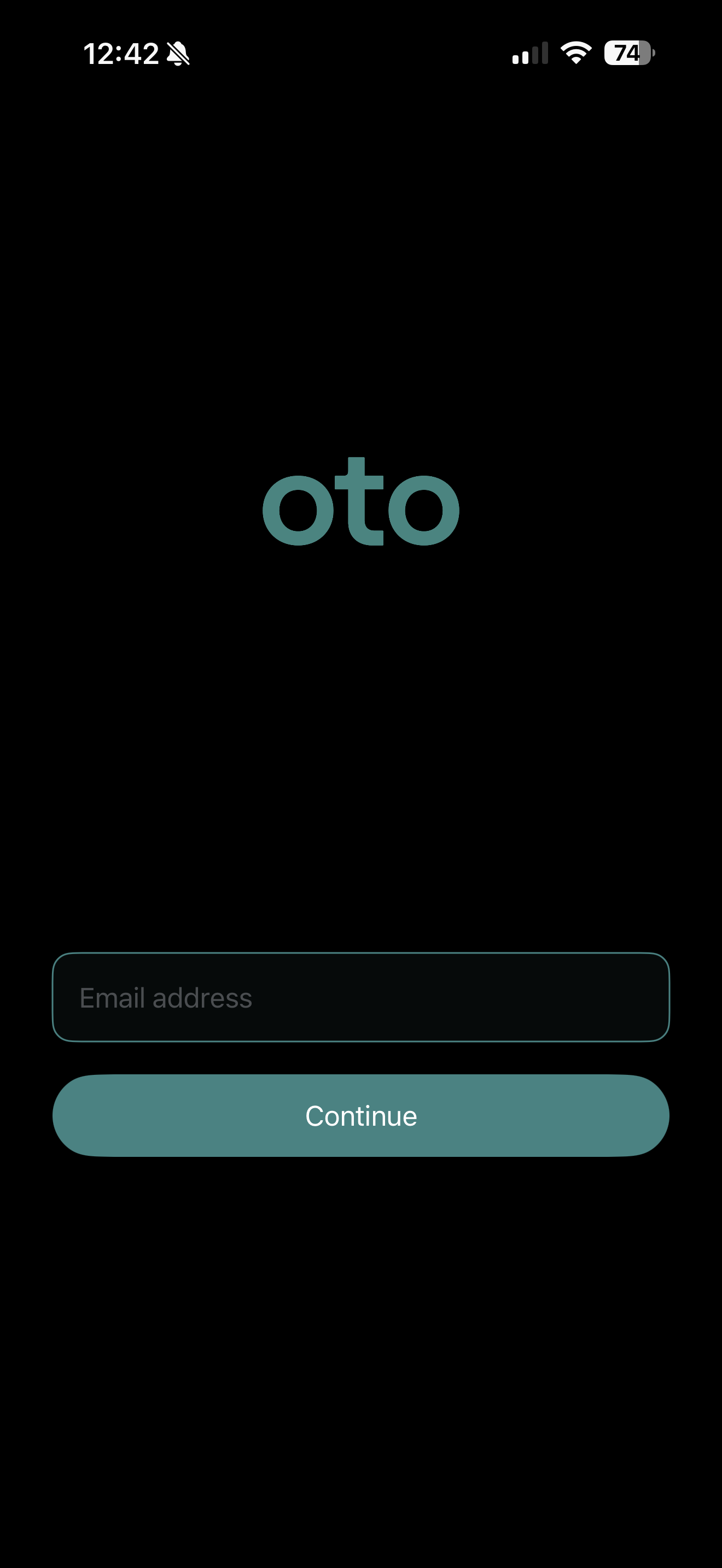 Sign-in screen where you type your email address