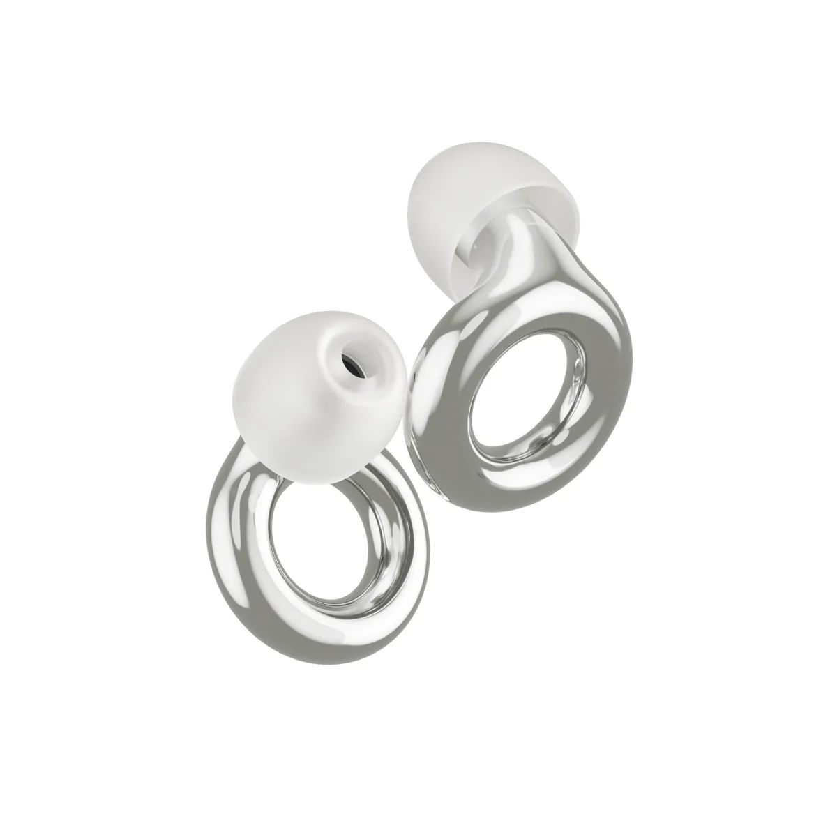 Pair of Loop Experience 2 filtered earplugs in silver
