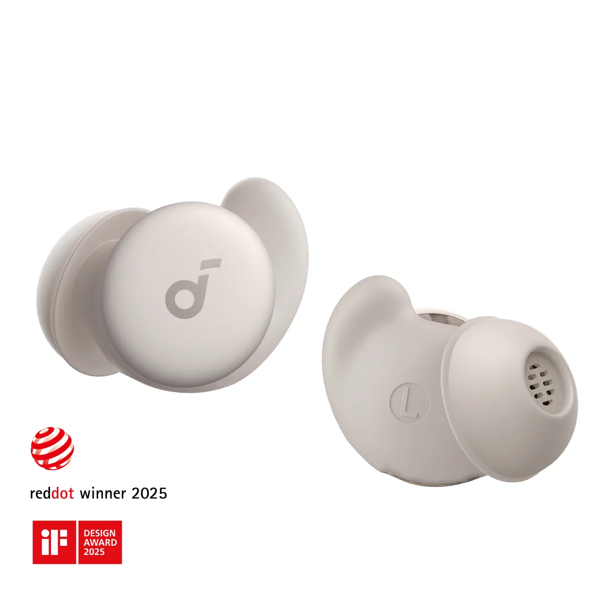 Anker Soundcore Sleep A20 flat sleep earbuds in beige